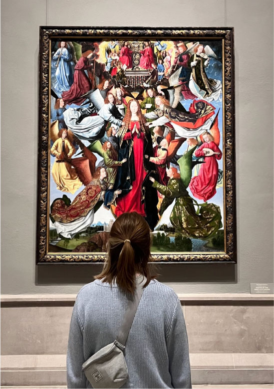 Looking at a painting